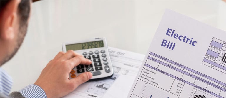 An energy bill statement showing usage and costs for the month, highlighting trends and expenses related to electricity, gas, and other utilities."