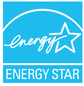 Energy Star logo symbolizing energy efficiency, featured in EcoTech's blog on enhancing home privacy, style, and energy efficiency