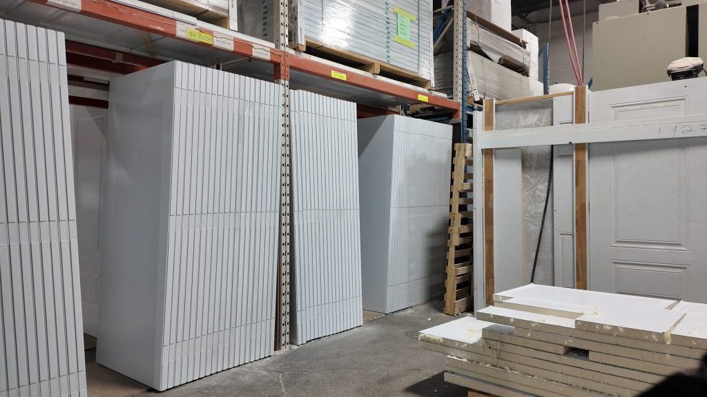 Raw door slabs ready to be cut and prepped as per a client's order.