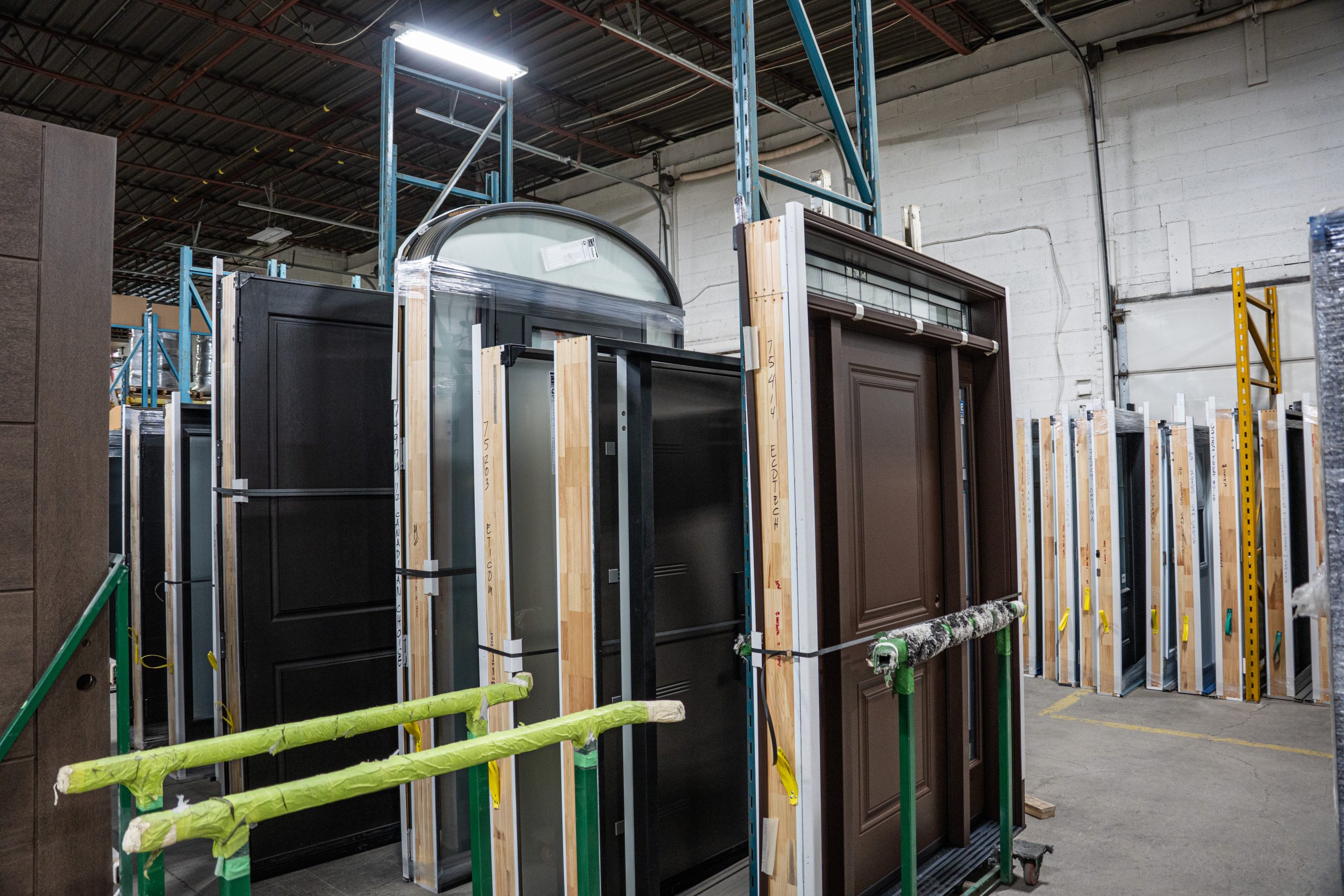 High-performance entry doors from EcoTech are almost ready to be shipped.