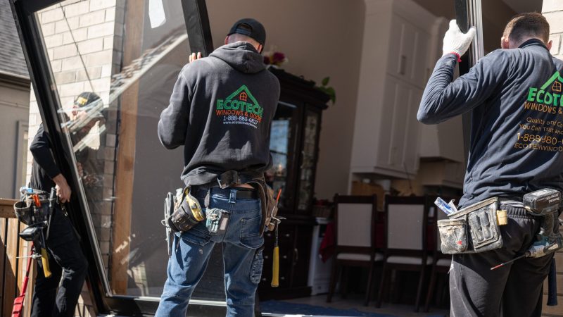 An EcoTech Windows & Doors Installation in Etobicoke, April 2025.